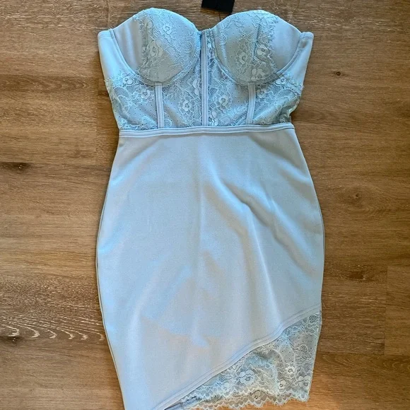 j crew navy blue dress Sugar Thrillz Satin Ruffle Corset Mini Dress